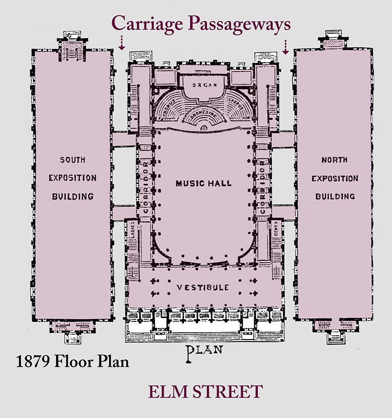 Music Hall Floor Plan 1879