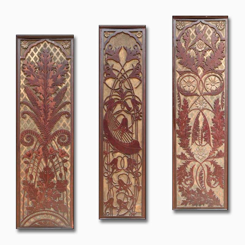 Three Art Carved Panels