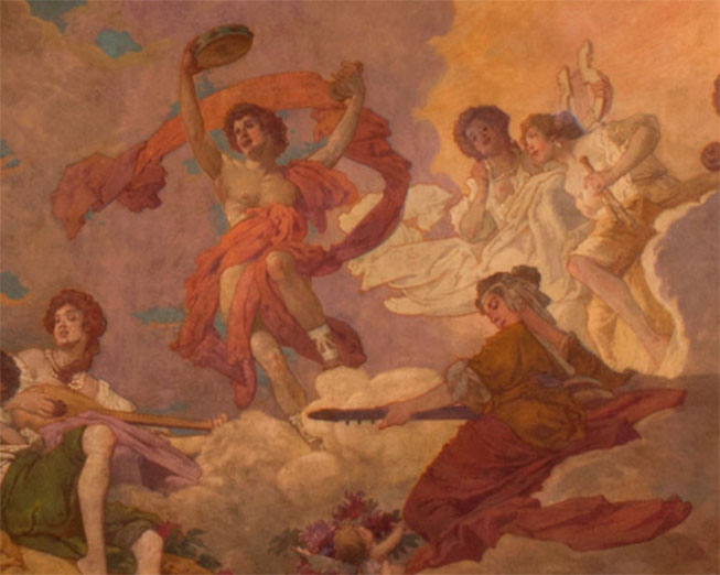 Depicting Music in the Allegory of the Arts mural