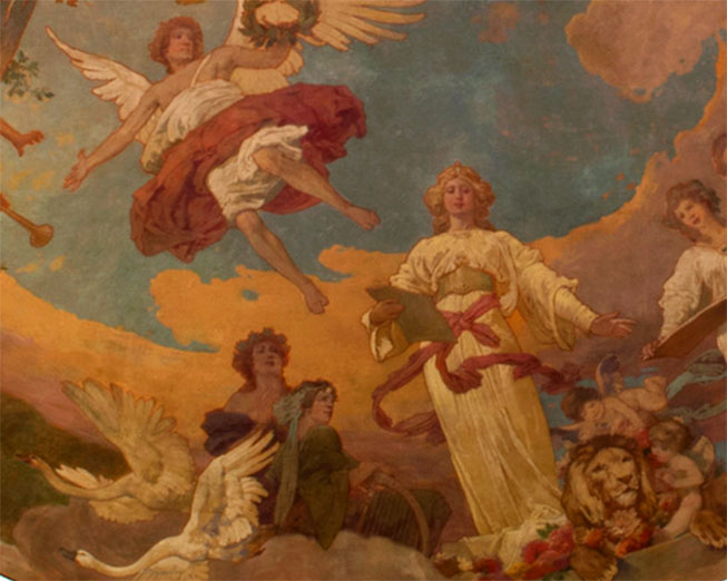 Scene in the Allegory of the Arts mural