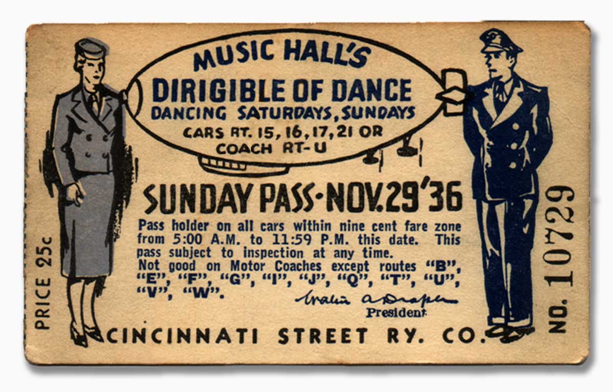 The Ballroom's theme was Dirigible of Dance from October '36-September '37
