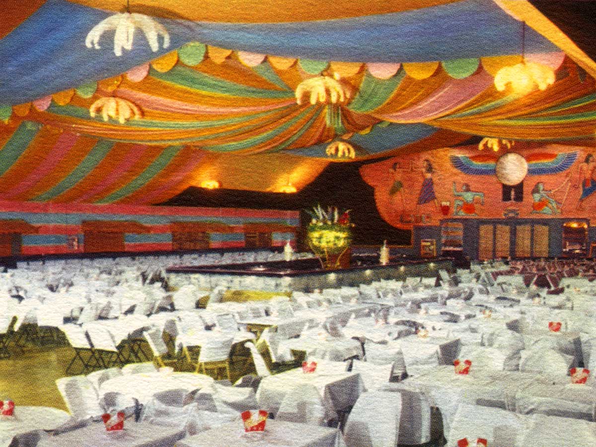 Sphinx decor in the Topper Ballroom, 1947-1959