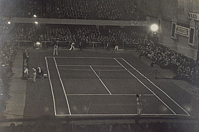 A tennis match in the North Hall