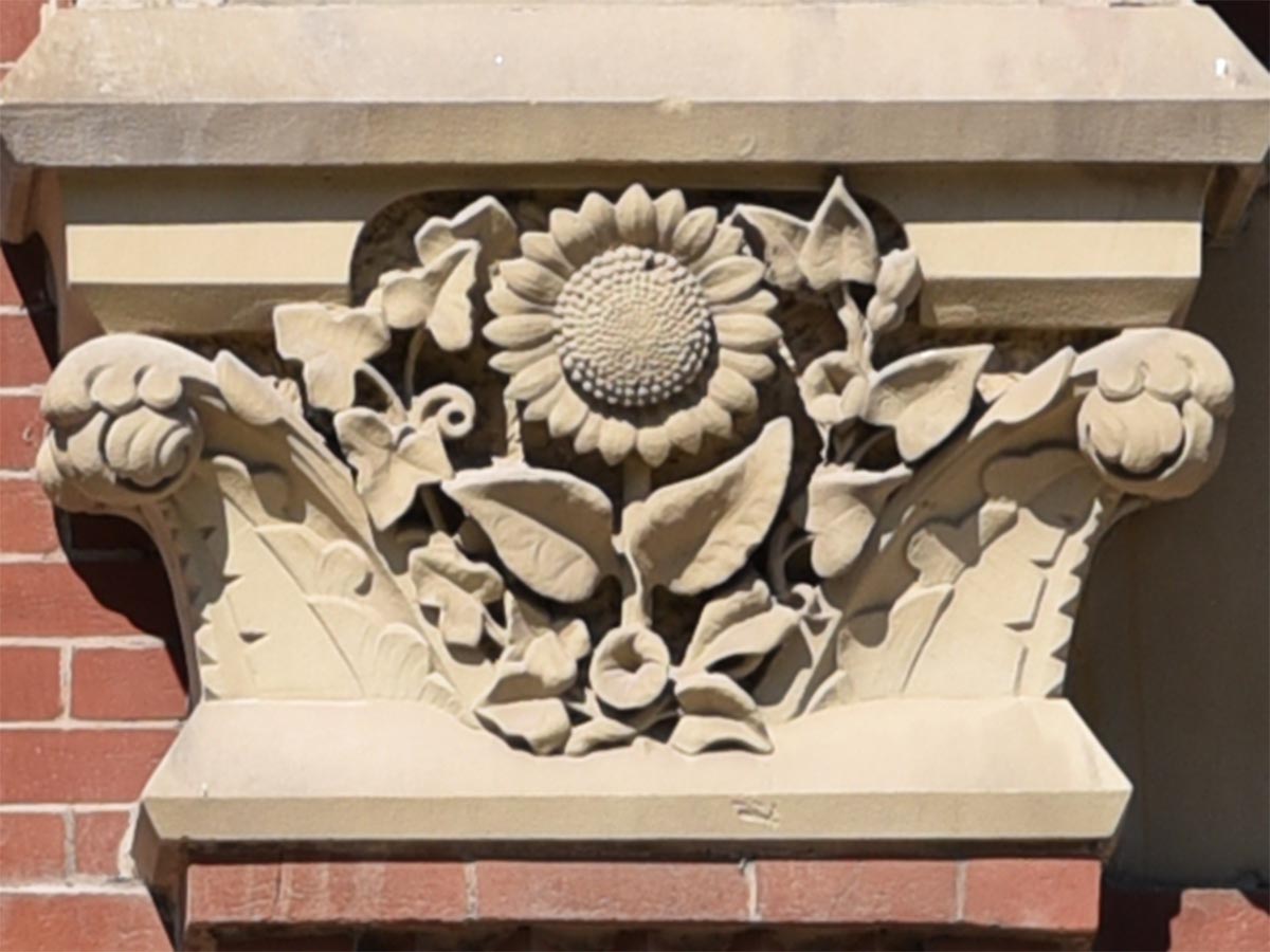 Carving representing the south or Horticulture wing