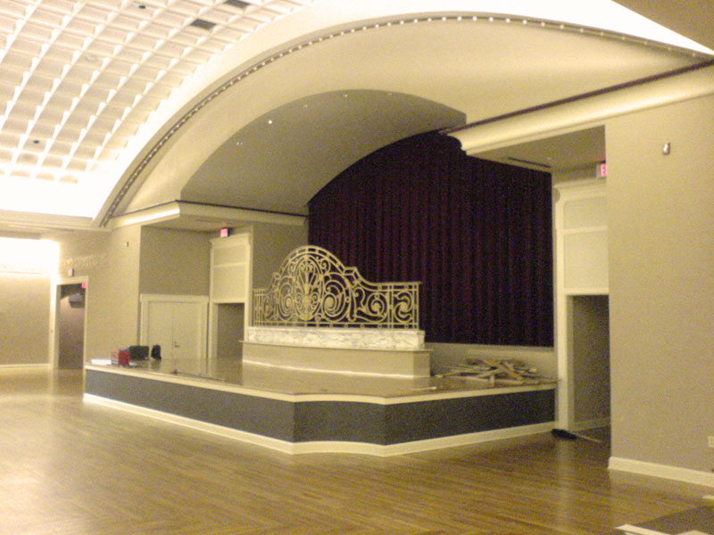 The west wall of the ballroom, before construction began.