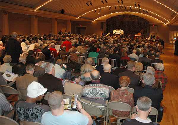 A sell-out crowd in Music Hall's Ballroom