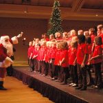 Kinderchor from Fairview-Clifton German Language School sings with Santa