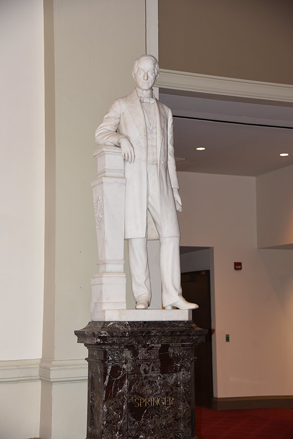 Statue of Reuben Springer in Music Hall