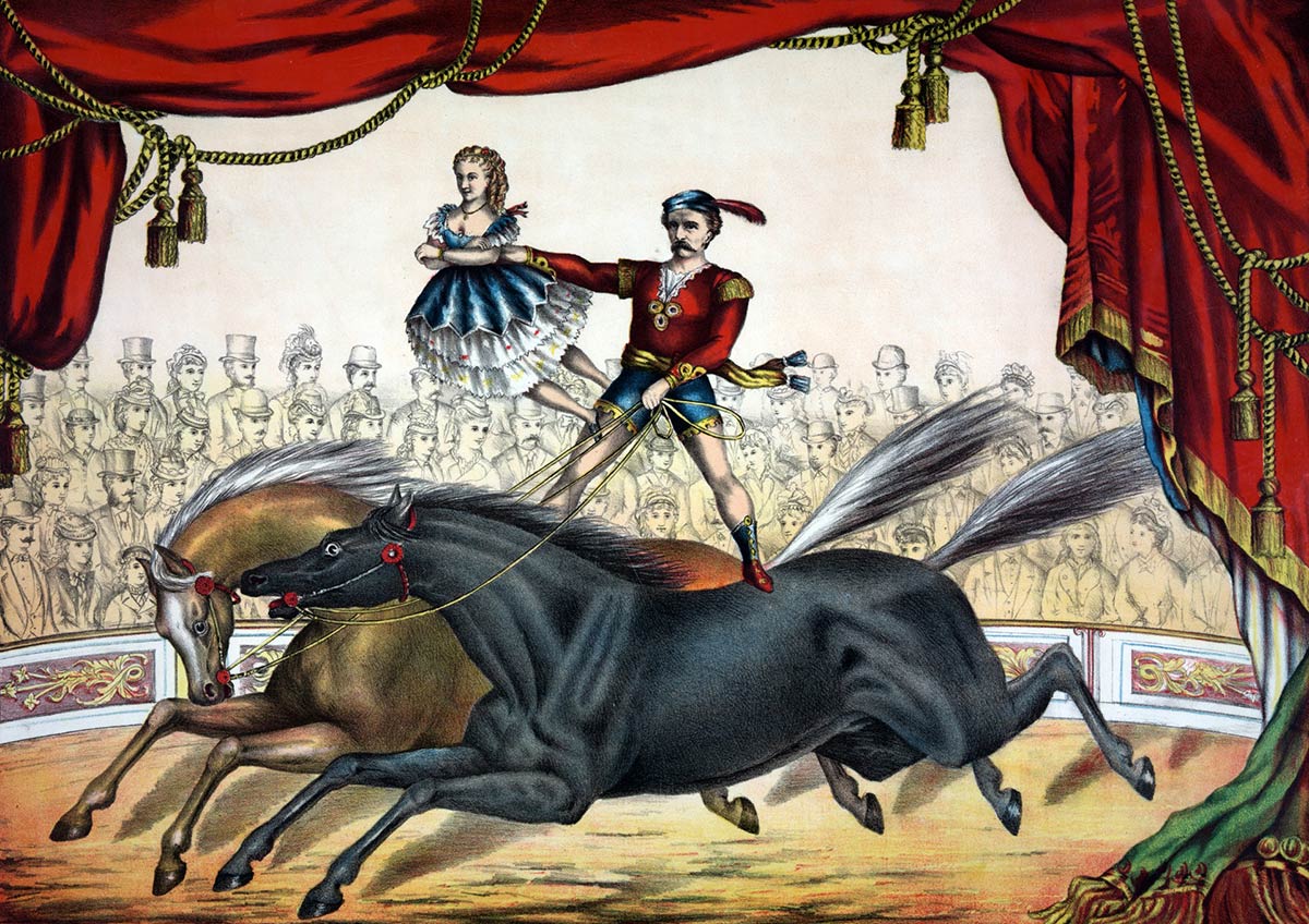 painting of circus act