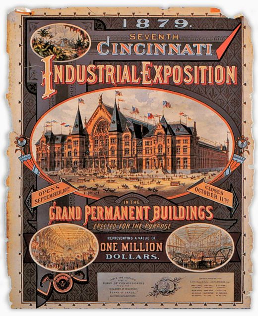 1879 Poster Omi Seventh Industrial Exposition Friends Of Music Hall