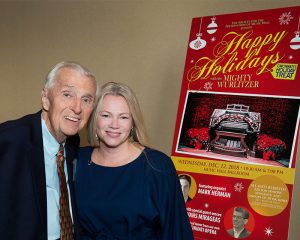 Don Siekmann, originator of the Wurlitzer concerts, with Holly Brians Ragusa, new concert producer