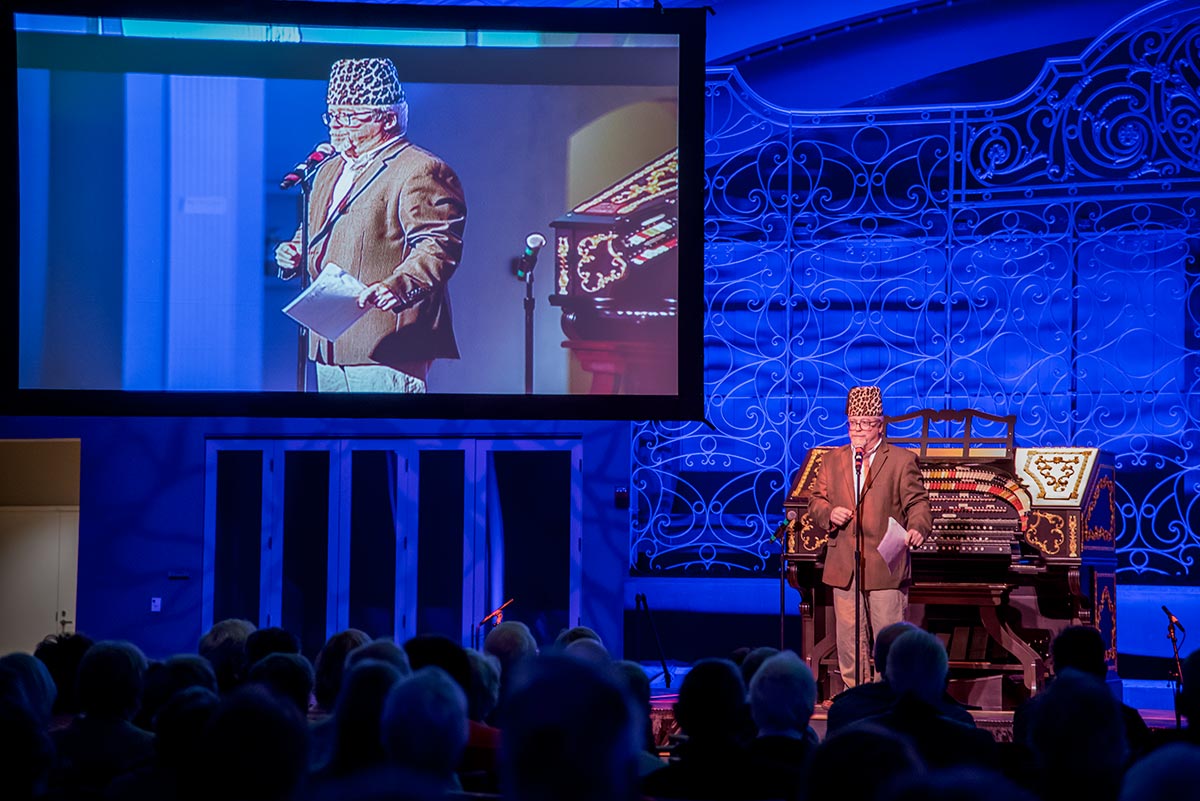 Michael Flannery, MC of Spooky Tunes with the Spine-Tingling Mighty Wurlitzer