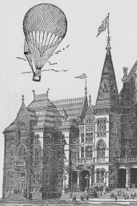 Balloon over the south hall of Music Hall