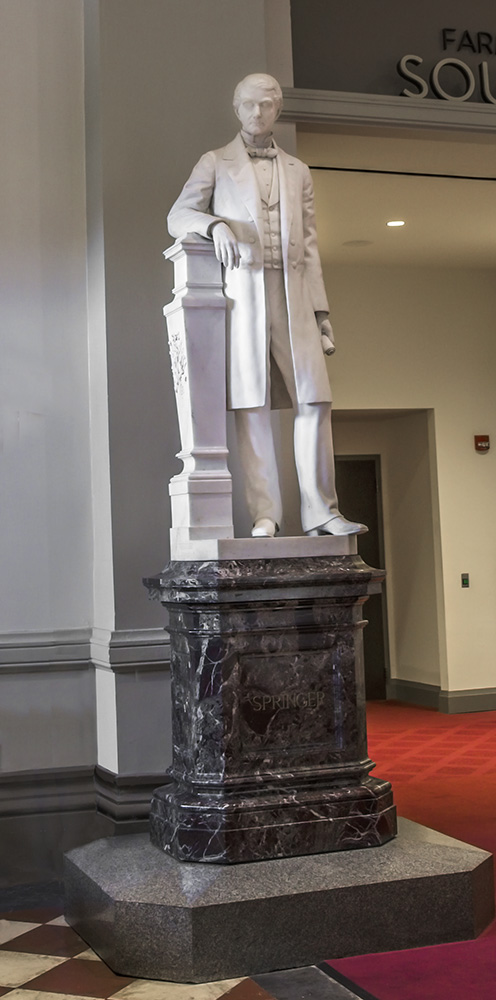 Statue of Reuben Springer in Cincinnati Music Hall
