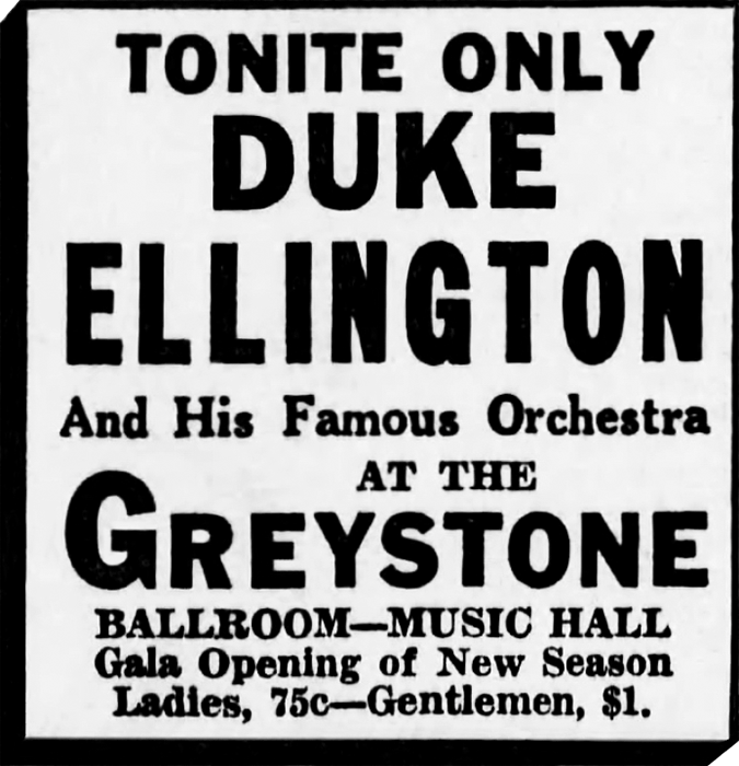 09. Duke Ellington Ad, Cincinnati Enquirer, September 9, 1931.