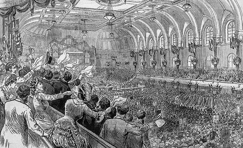 1880 Democratic National Convention, by Joseph B. Beale, Frank Leslie’s Illustrated, July 3, 1880.