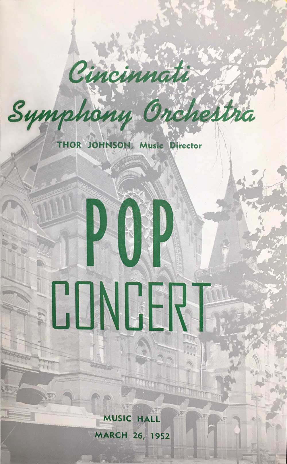 Cover, Pops Concert program, 3/26/1952