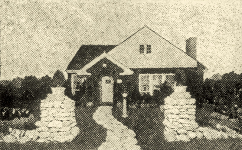 1925 - Photo of the architect's drawing of the house titled "Everyman's Home"