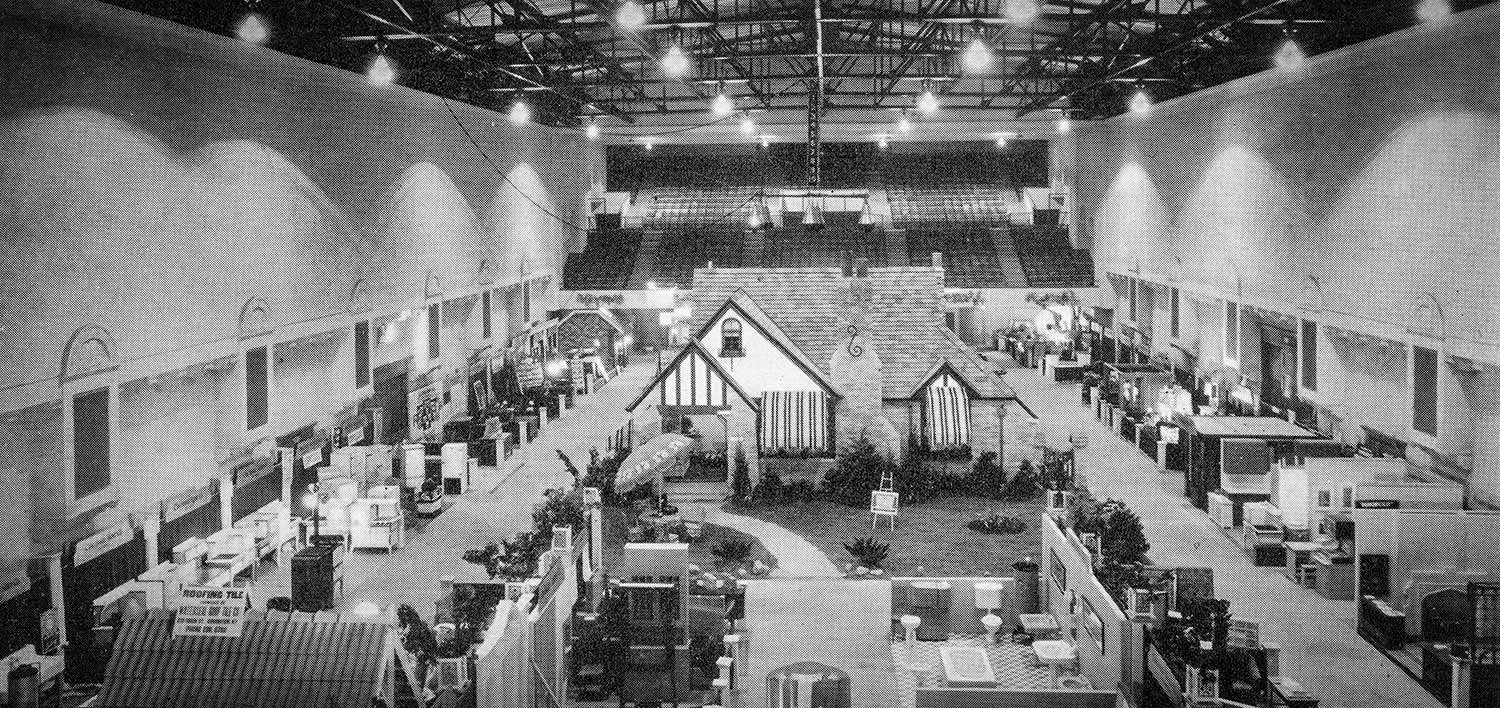 1928: The model home and exhibits are shown in the north wing of Cincinnati Music Hall