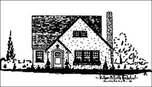 Drawing of 1925 House by Architect Wilber M. Firth