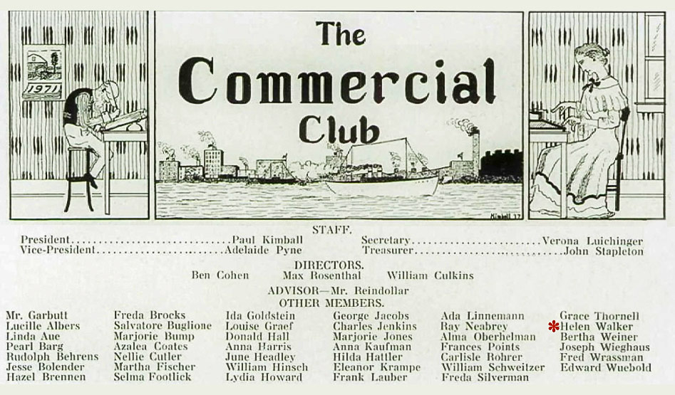 The Commercial Club Members, Woodward High School, The Annual, 1917, p. 115.