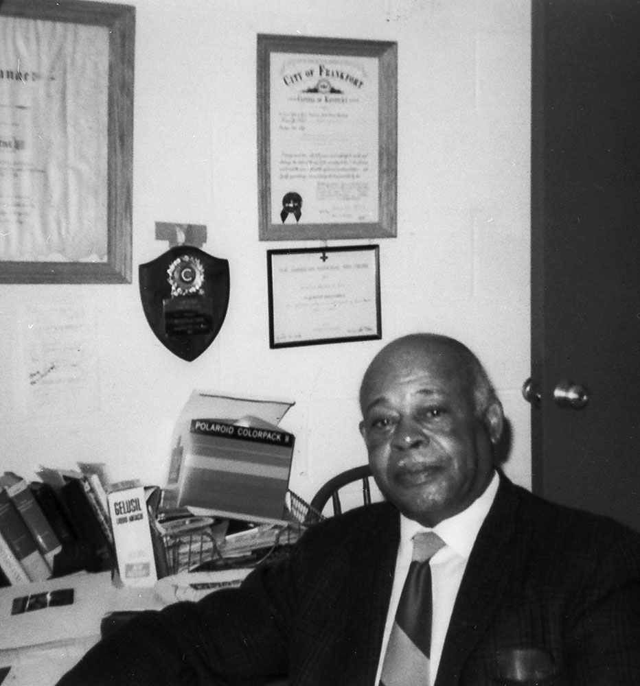 Rev. Charles N. King, Office in C.N. King Fellowship Building, Corinthian Baptist Church, Frankfort, KY, Community Memories Project, Kentucky Historical Society