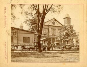 Photo of Exposition Hall by Charles Waldack, circa 1872-73. Donated to FMH by Philip D. Spiess II.