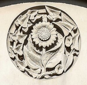 Photo of a sunflower medallion