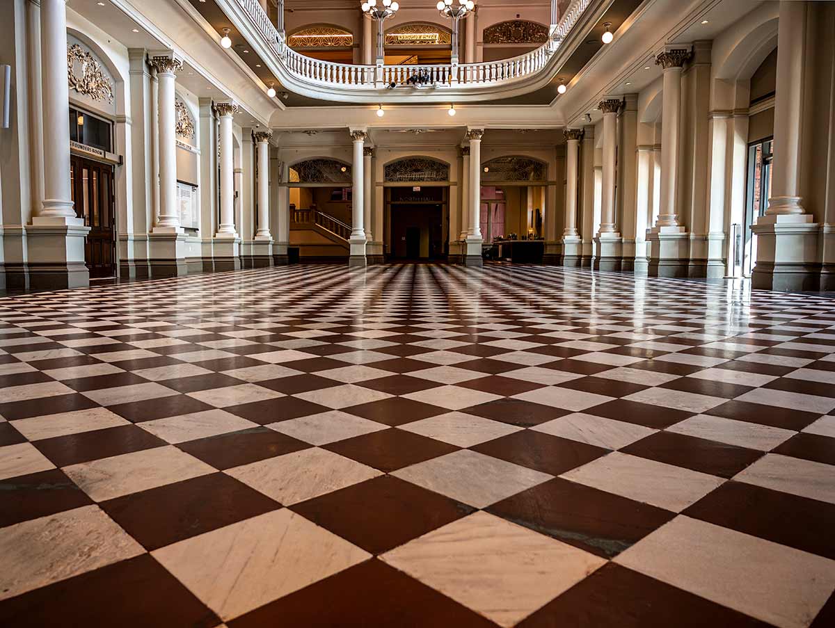 The Stonework in the Grand Foyer of Music Hall