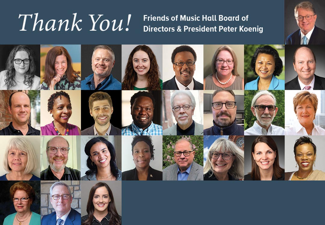 Board of Directors, Friends of Music Hall 2024-2025