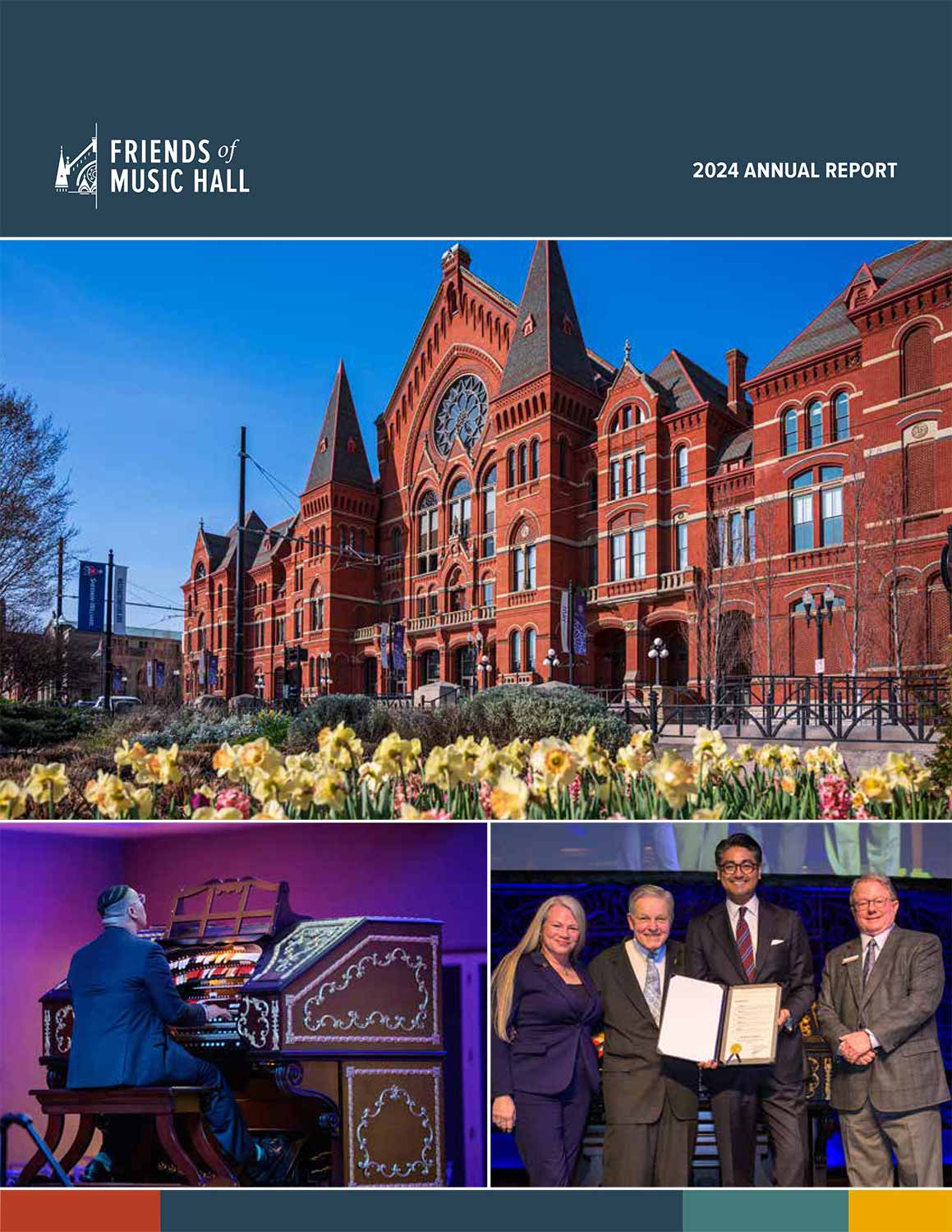 Photo of the cover of the 2024 Friends of Music Hall Annual Report