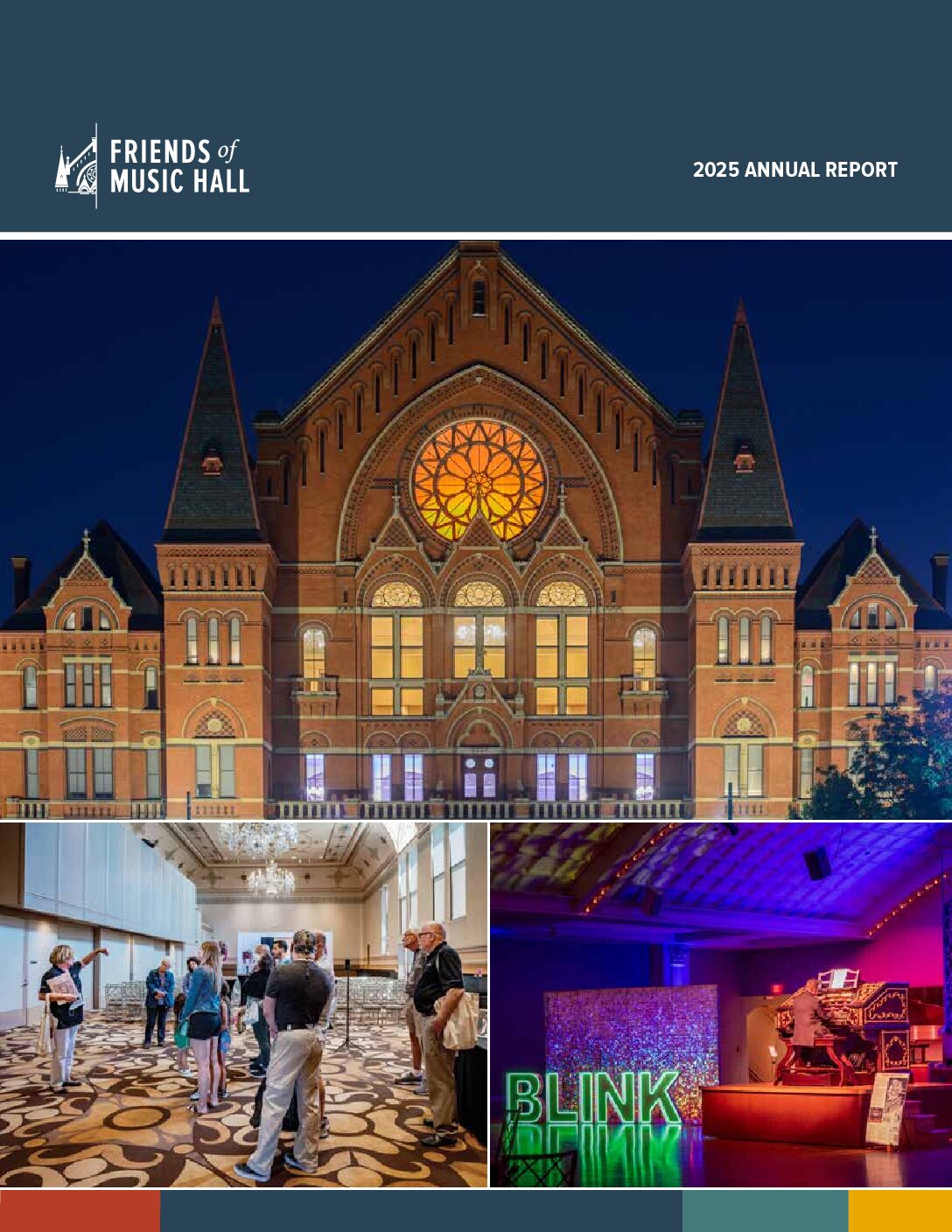 Photo of the cover of the 2025 Friends of Music Hall Annual Report