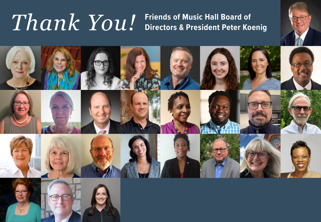 Board of Directors, Friends of Music Hall 2024-2025