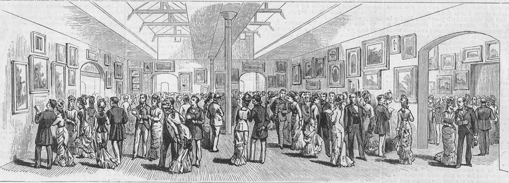 Art Galleries, South Hall, Second Floor Skylights, Frank Leslie’s Illustrated Newspaper, Sept. 20, 1878, p. 40.