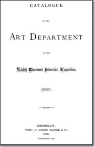 Cover, Catalogue of the Art Department, Eighth Cincinnati Industrial Exposition, 1880.