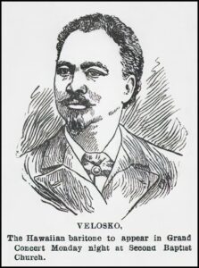 "Velosko, The Hawaiian," Sampson Williams, April 14, 1894.