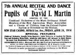 David I. Martin-Smith Pupils, 7th Recital, Madame Selika Sings, The New York Age, April 2, 1914, p.8.
