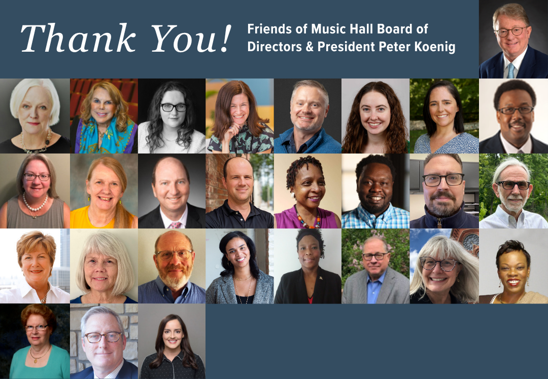 Board of Directors, Friends of Music Hall 2024-2025