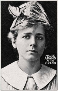 Maude Adams at the Grand Theater, Peter Pan Hat, Cincinnati Post, 1907, Gemini Generated Image. 