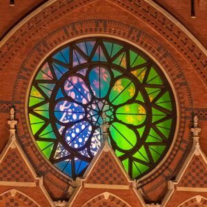 Holiday rose window